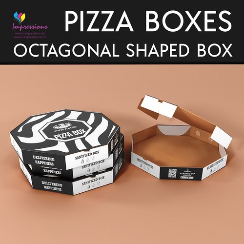 Pizza Packaging Box - Cardboard, 6"/9"/12" Sizes | Customizable, Glossy Lamination, Eco-friendly, Secure Lid With Venting Holes