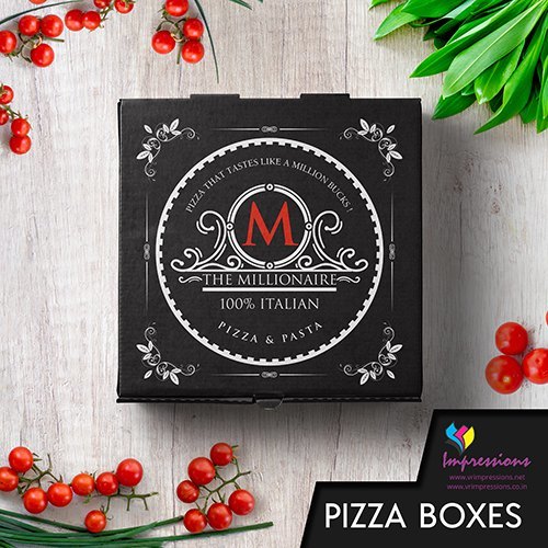 Pizza Packaging Box - Cardboard, 6"/9"/12" Sizes | Customizable, Glossy Lamination, Eco-friendly, Secure Lid With Venting Holes