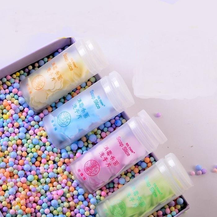 50pcs Paper Soap With Container