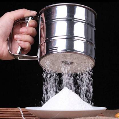 Stainless Steel Flour Strainer Manual Flour Shifter With Handle
