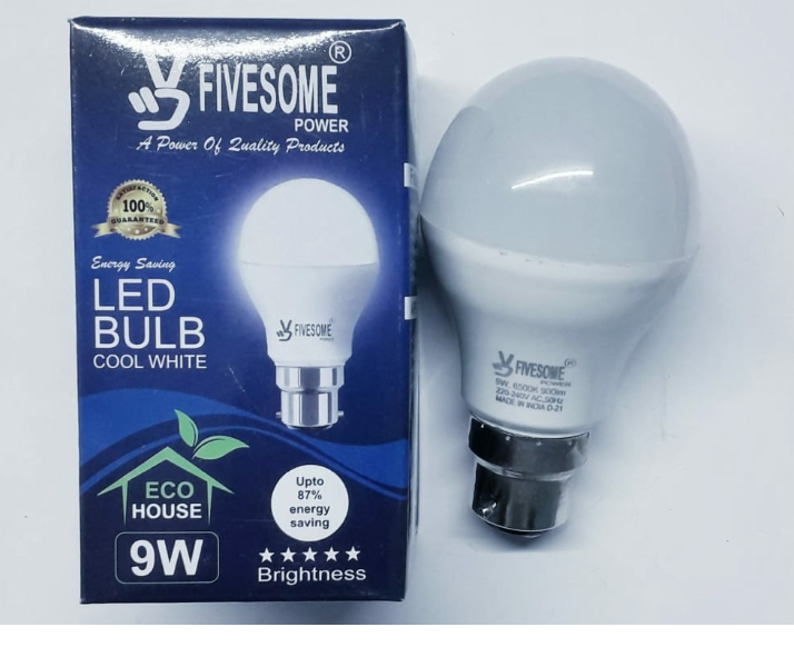 Led Bulb - Aluminium Body, Round Shape, Cool Day White Color | Ip55 Rated, 5-50 Watt Power, 220 Volt Input, 1-year Warranty