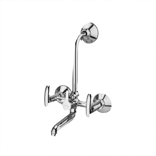 Wall Mixer with L Bend - Brass Material, 150mm Spout Reach, Chrome Finish | Water Saving, Stylish Design, Easy Install, 5 Year Warranty, High Flow Rate