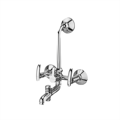 3 in 1 Wall Mixer - Brass Material, Chrome Finish, 200mm x 150mm x 100mm | Easy Installation, Durable Design, Water Saving, Multiple Functions, Stylish Look