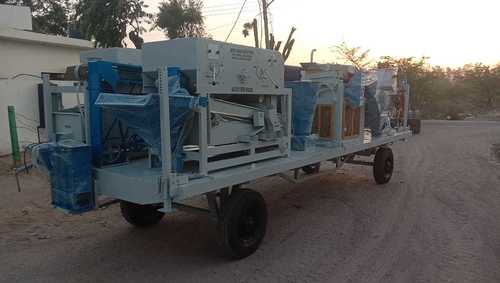 Mobile Seed Processing Plant - 1 T/hr Capacity, Heavy MS Trolley with Diesel Gen Set, PLC Control, 1 Year Warranty