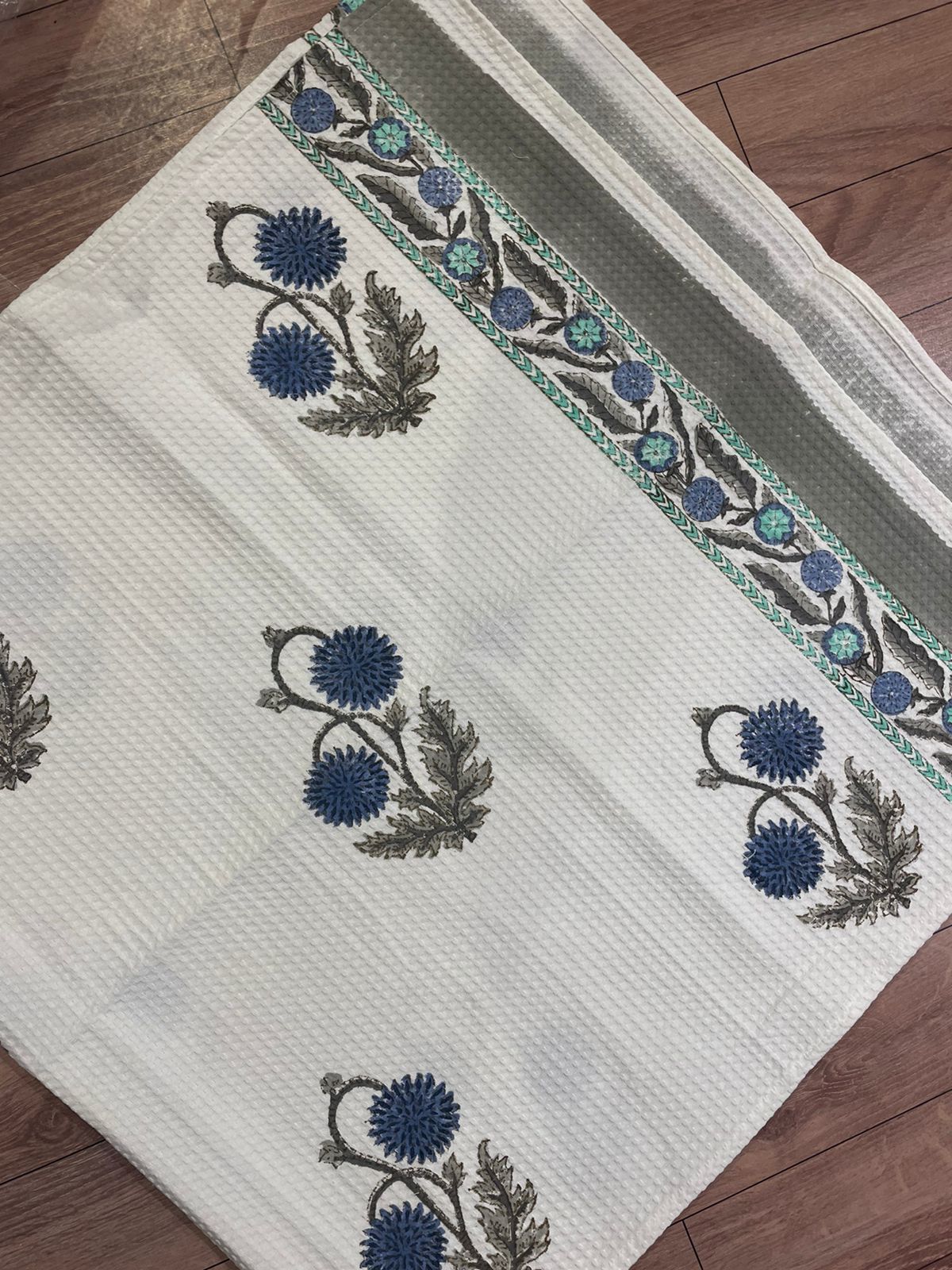 Cotton Hand Block Printed Waffle Towels Age Group: Adults