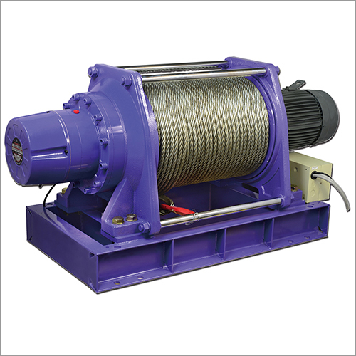 Electric Winch - Steel Construction 500x300x200mm, 12V Electric Motor, 1 Ton Capacity, 10m/min Speed, Purple Finish