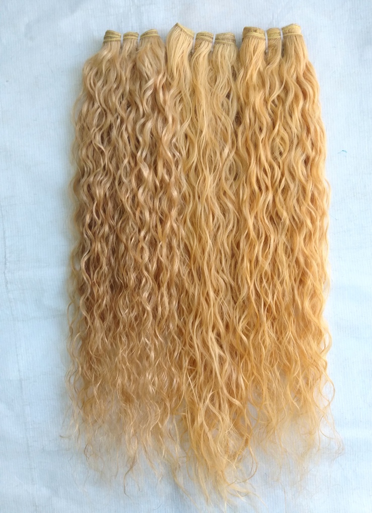 Blonde 613 Raw Natural Wavy Human Hair No Shedding No Tangle Thick End