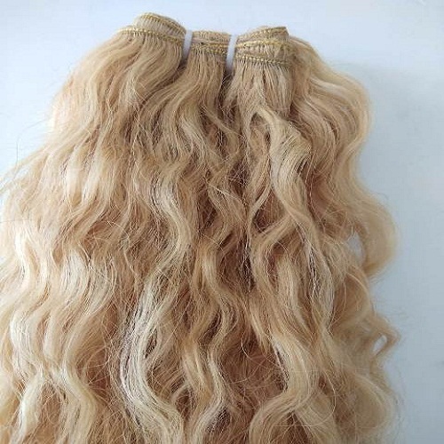 Blonde 613 Raw Natural Wavy Human Hair No Shedding No Tangle Thick End