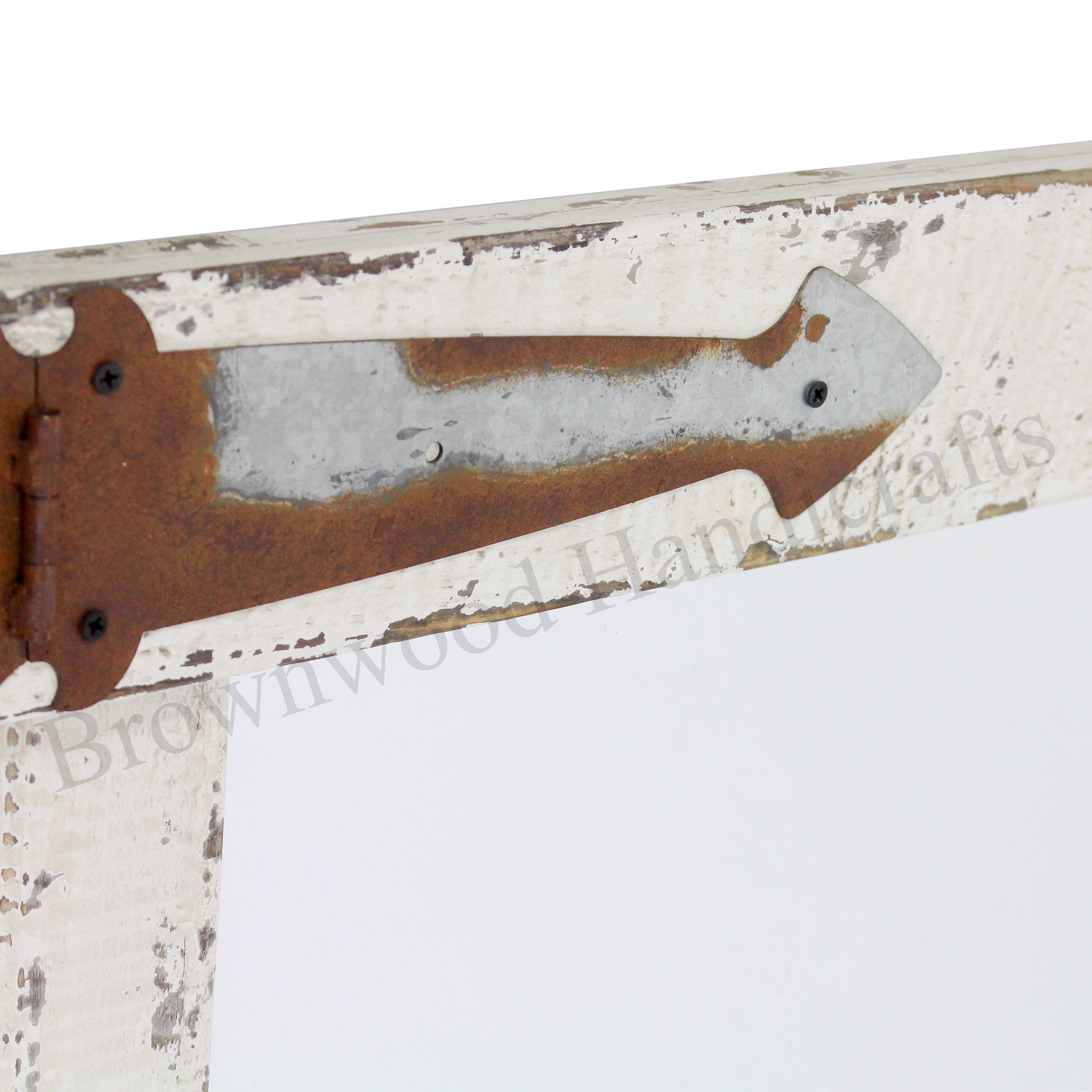 Antique Imitation Wooden Mirror Frame - 30x22 Inches, Beautiful Hand Carved Design For Home Decoration