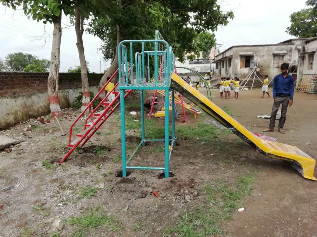 Multyplay Station - Mild Steel, 3m X 1.5m X 2.5m | Durable & Customizable Outdoor Playground With Smooth Finish And Attractive Design
