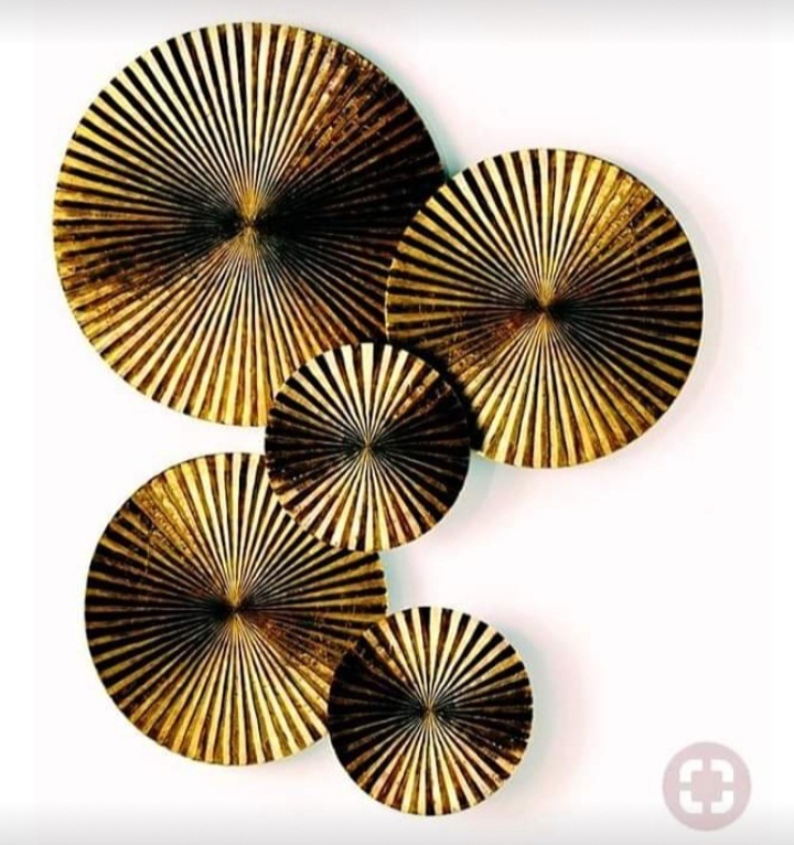 Handmade Metal Wall Art - 15 Inch Wide, 1066.8 Inch Height | Gold And Silver Finish, Easy To Clean, Eco-friendly