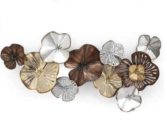 Handmade Metal Wall Art - 15 Inch Wide, 1066.8 Inch Height | Gold And Silver Finish, Easy To Clean, Eco-friendly