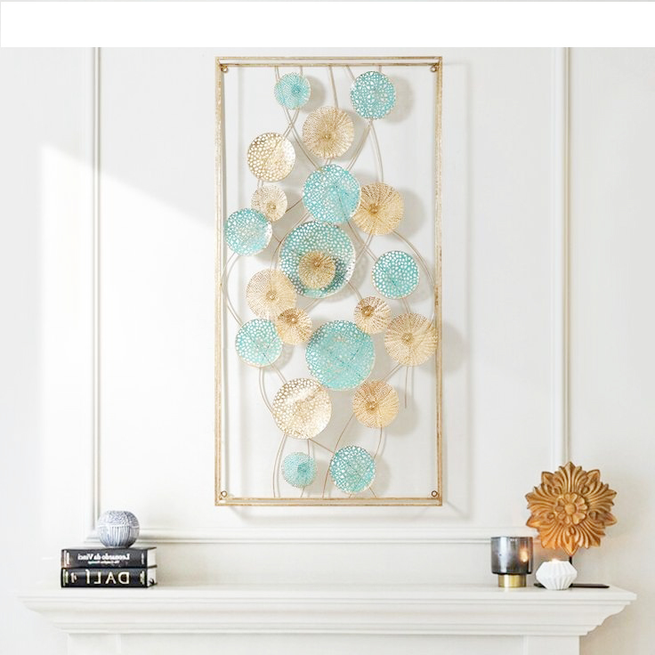 Metal Wall Art - 1066.8x381 Mm, Gold And Silver | Handmade Iron Decoration, Eco-friendly, Easy To Clean