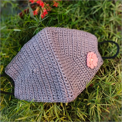 Hand Made Knitted Mask - Wool Fabric, Unique Design For Female Use | Reusable, Protection From Germs, Ideal For Outdoor Activities