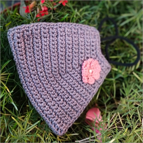 Hand Made Knitted Mask - Wool Fabric, Unique Design For Female Use | Reusable, Protection From Germs, Ideal For Outdoor Activities