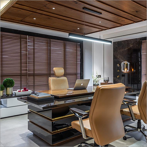 Corporate Office Interior Designing Services - Customizable Dimensions Wood And Metal Materials Various Finishes Sound-absorbing Acoustics Led Lighting High-quality Furniture Neutral Color Palette