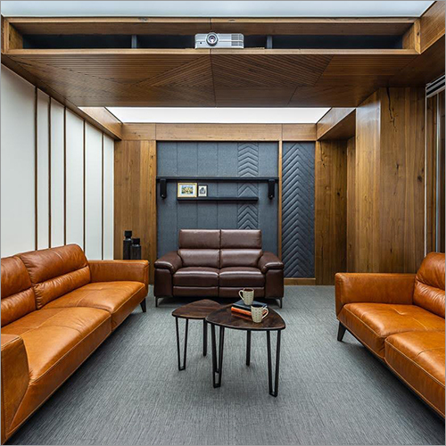 Corporate Office Interior Designing Services - Customizable Dimensions Wood And Metal Materials Various Finishes Sound-absorbing Acoustics Led Lighting High-quality Furniture Neutral Color Palette