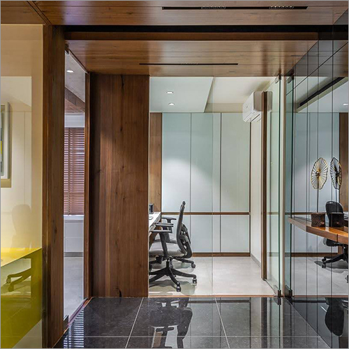 Corporate Office Interior Designing Services - Customizable Dimensions Wood And Metal Materials Various Finishes Sound-absorbing Acoustics Led Lighting High-quality Furniture Neutral Color Palette