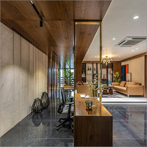Corporate Office Interior Designing Services - Customizable Dimensions Wood And Metal Materials Various Finishes Sound-absorbing Acoustics Led Lighting High-quality Furniture Neutral Color Palette