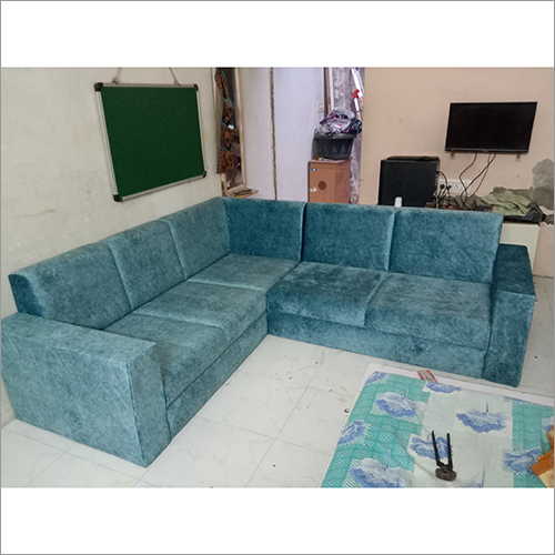 L-Shape Sofa Set - Fabric, Indoor Furniture | Brown and Grey, Perfect for Living Room