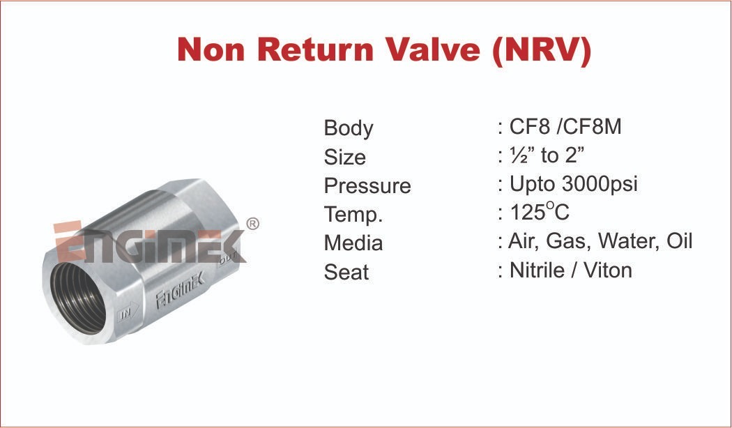 Non Return Valve - Alloyed Steel, 1/2" To 2" Screwed , High Pressure Silver Finish With Backflow Prevention Features