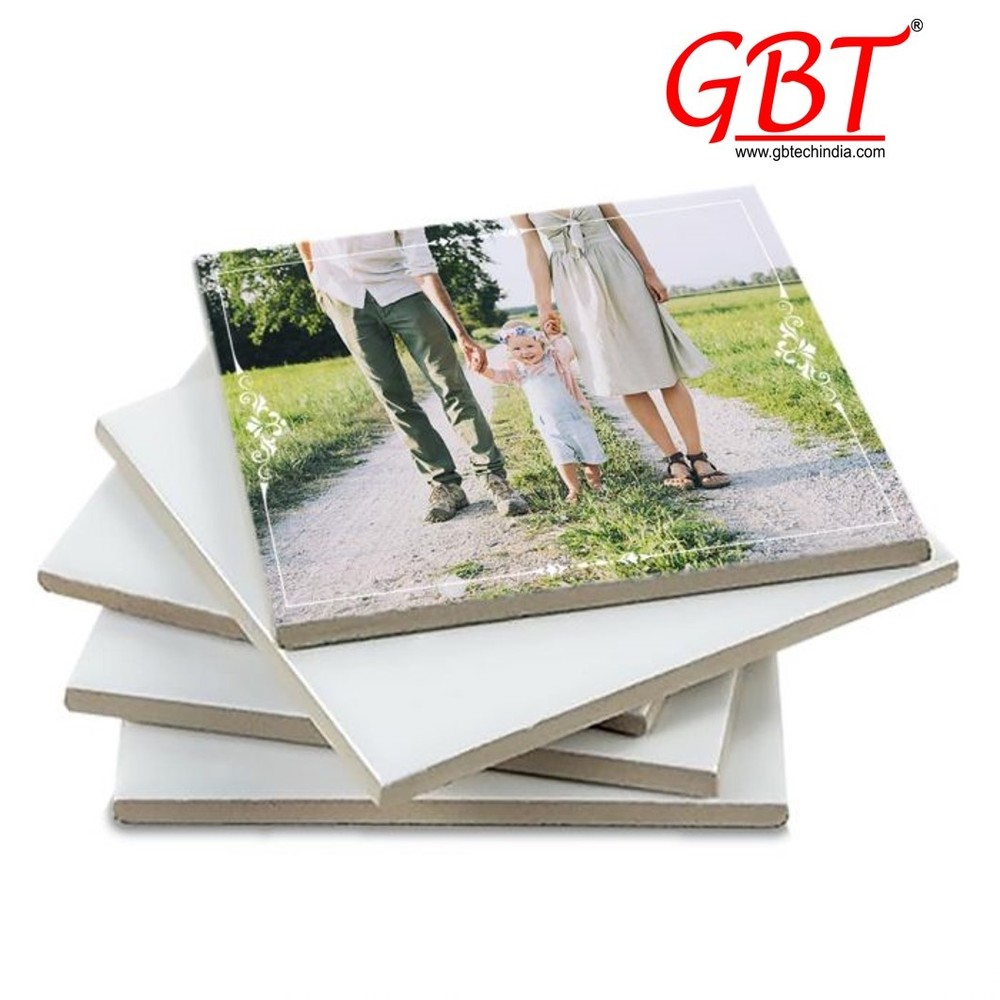 TILE 8"X10" - Ceramic Material, 8x10 Inch Size, Glossy Finish | White Color, Suitable for Home and Office Use