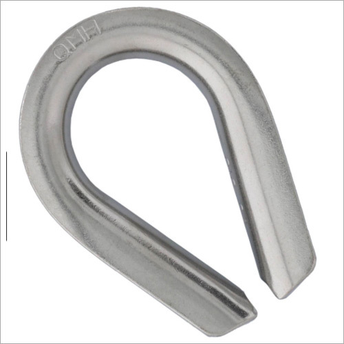 Wire Rope Thimbles - Steel Alloy, SS304 Grade | Silver Color, Suitable for Industry and Construction Applications