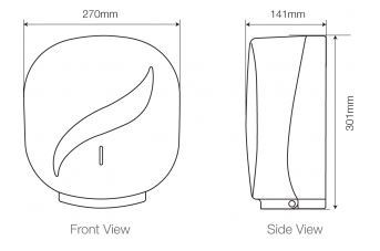Sl 1008 Series Jumbo Roll Tissue Dispenser - Color: White