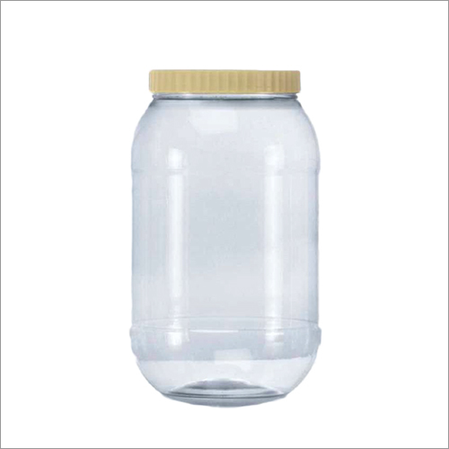 Round Plastic Jar - 1L Size, Transparent Rigid Plastic | Durable Storage Solution