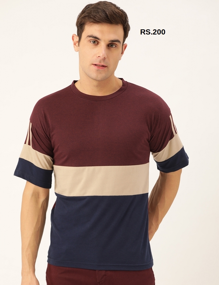 Long Sleeve T-shirt - Hosiery, Size S-xxl, Black Color, High Neck Design, Printed Pattern, Short Sleeve Style, Handwash Care | Casual Wear For Men