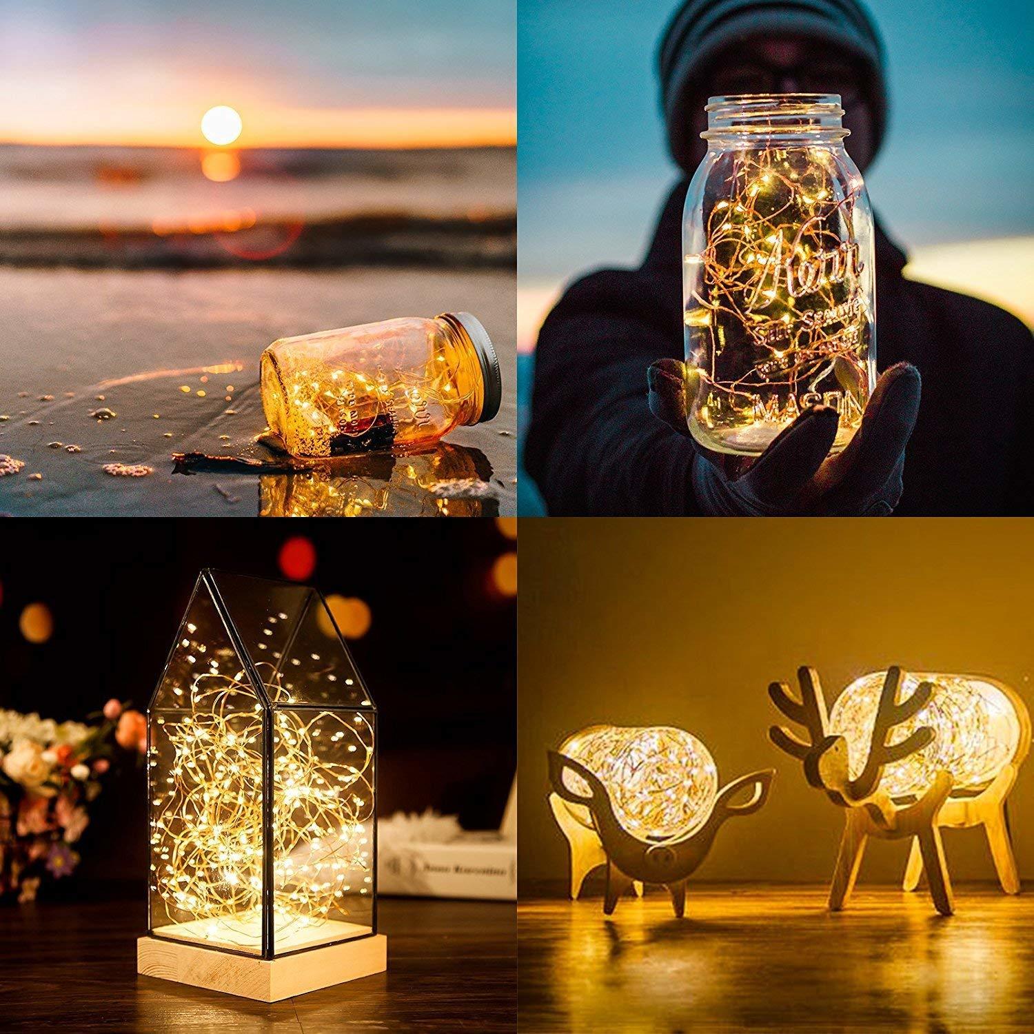100 Led 10m Battery Operated Fairy Light - Copper Wire, Warm White & Cool White Colors | Invisible Wire For Decorative Lighting, Low Heat Emission