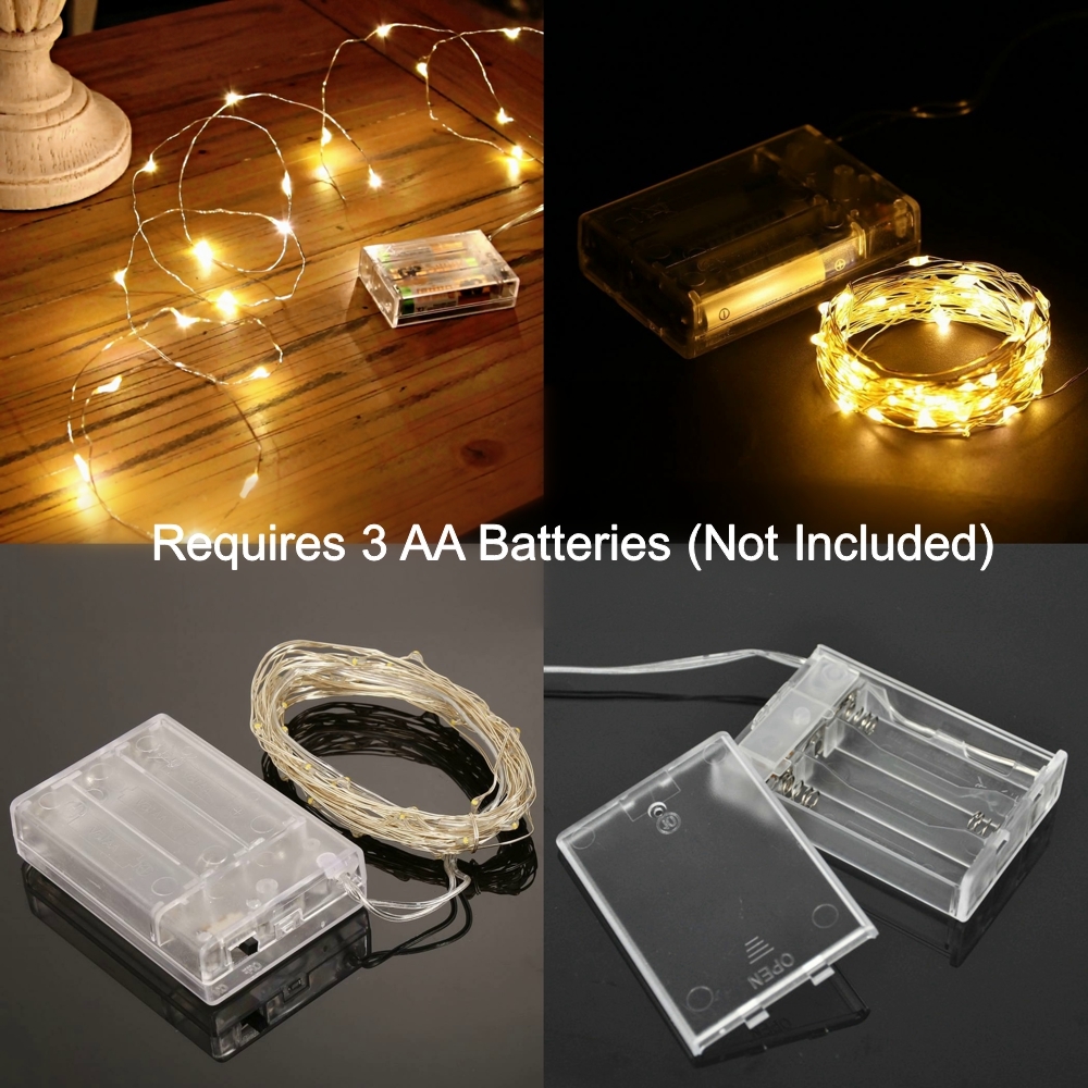 100 Led 10m Battery Operated Fairy Light - Copper Wire, Warm White & Cool White Colors | Invisible Wire For Decorative Lighting, Low Heat Emission