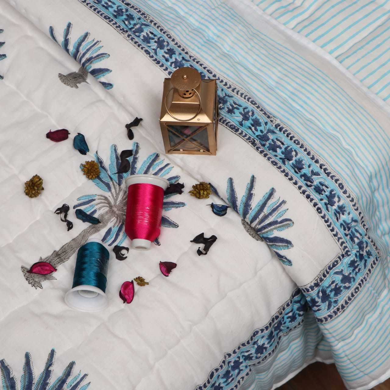Multi Hand Block Printed Fine Quilt