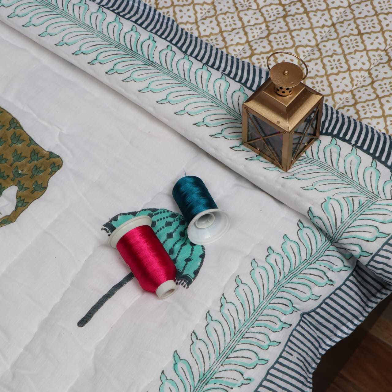 Multi Hand Block Printed Fine Quilt
