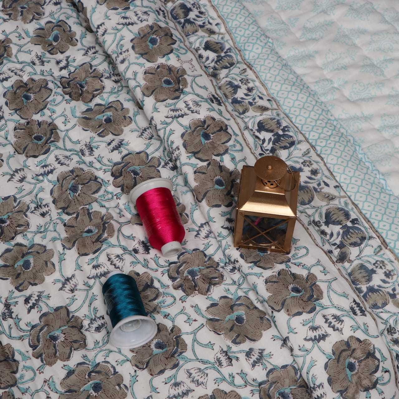 Multi Hand Block Printed Fine Quilt