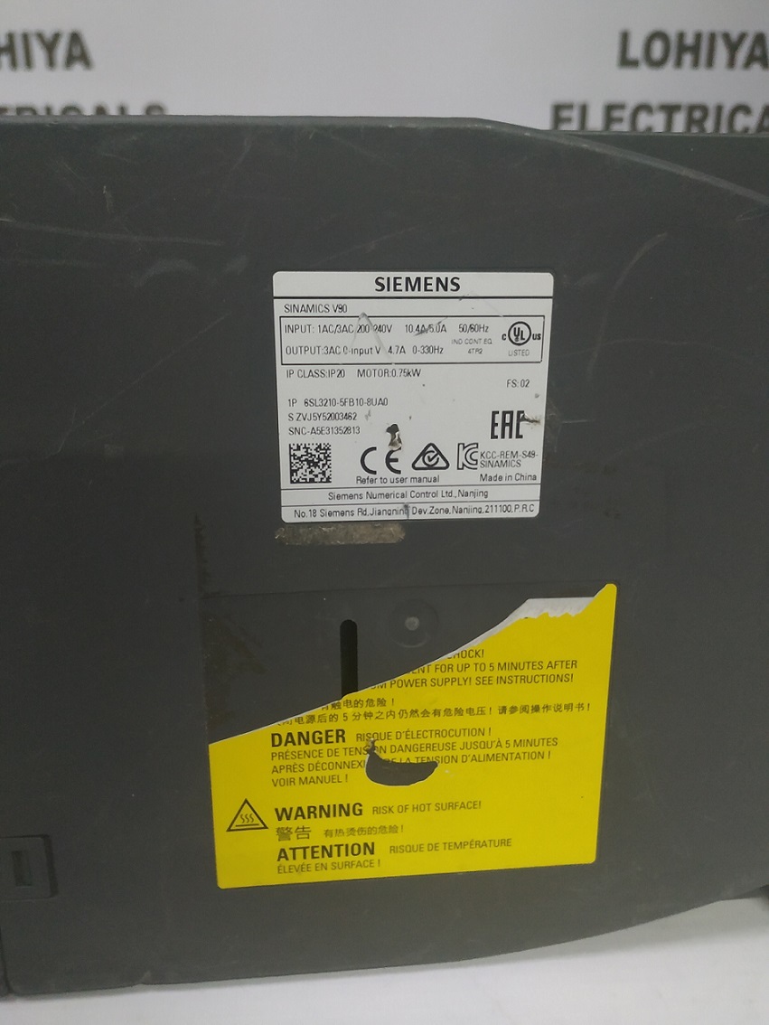 Siemens Sinamics 6sl3210-5fb10-8ua0 Servo Drive