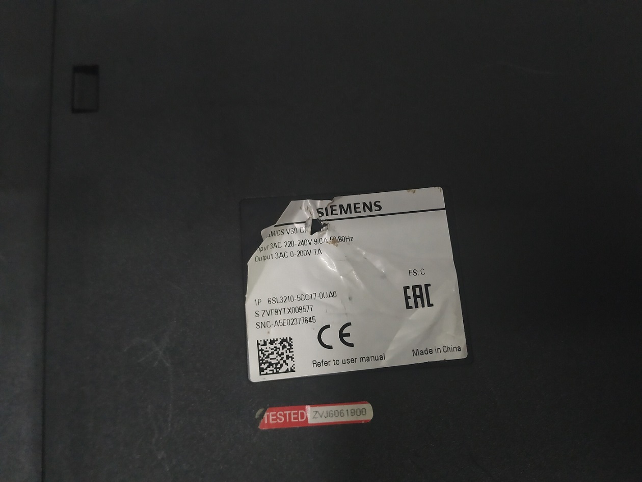 Siemens Sinamics 6sl3210-5cc17-0ua0 Servo Drive