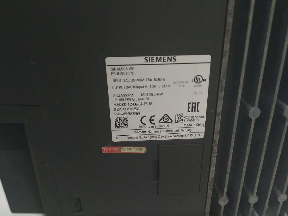 Siemens Sinamics 6sl3210-5fe10-4uf0 Servo Drive