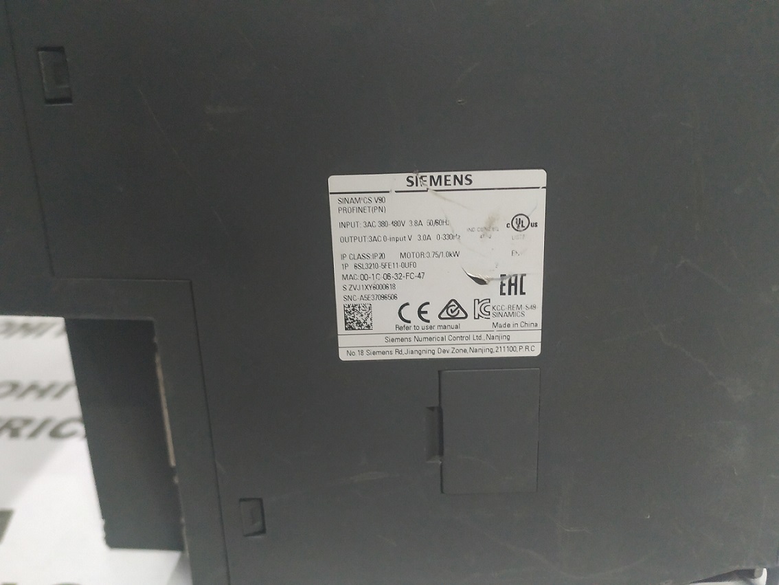 Siemens Sinamics 6sl3210-5fe11-0uf0 Servo Drive