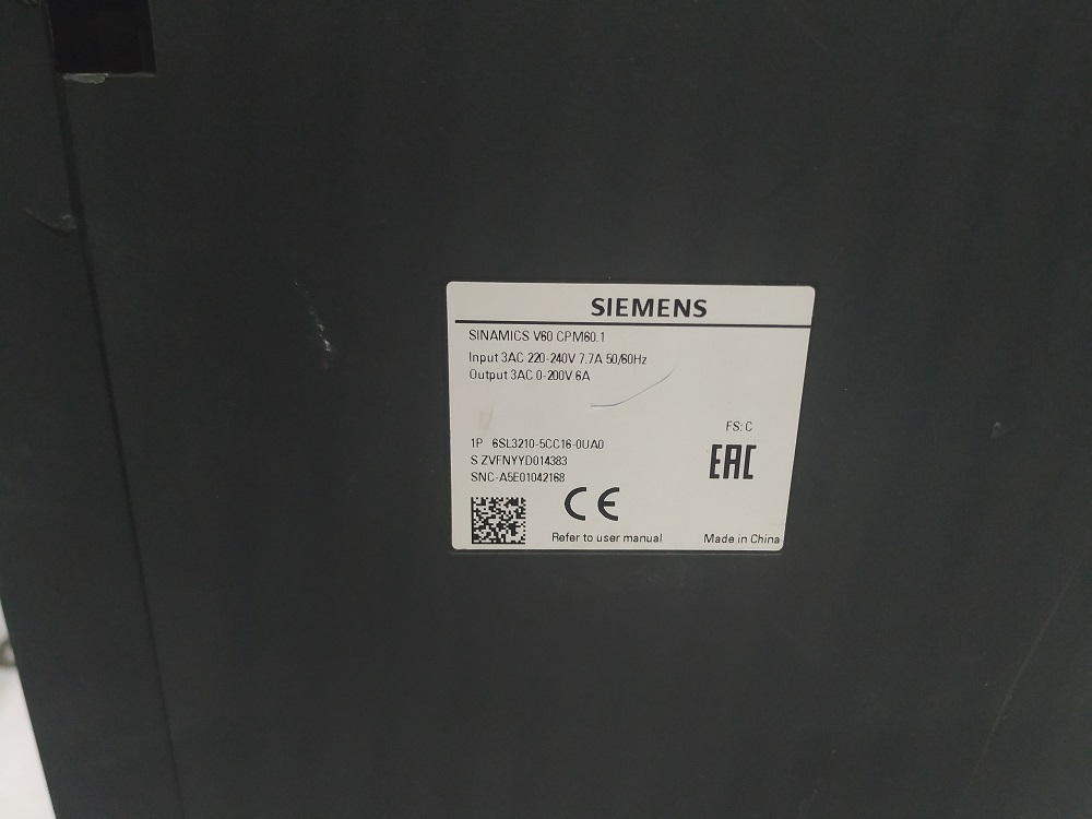 Siemens Sinamics 6sl3210-5cc16-0ua0 Servo Drive