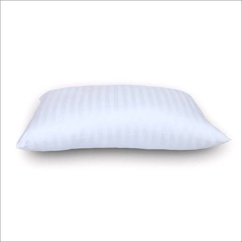 Classic White Fiber Pillow - Polycotton 17x27 Inches, White Plain Dyed Cover With Hollow Siliconized Polyester Filling | Rectangular Shape, 700g Weight