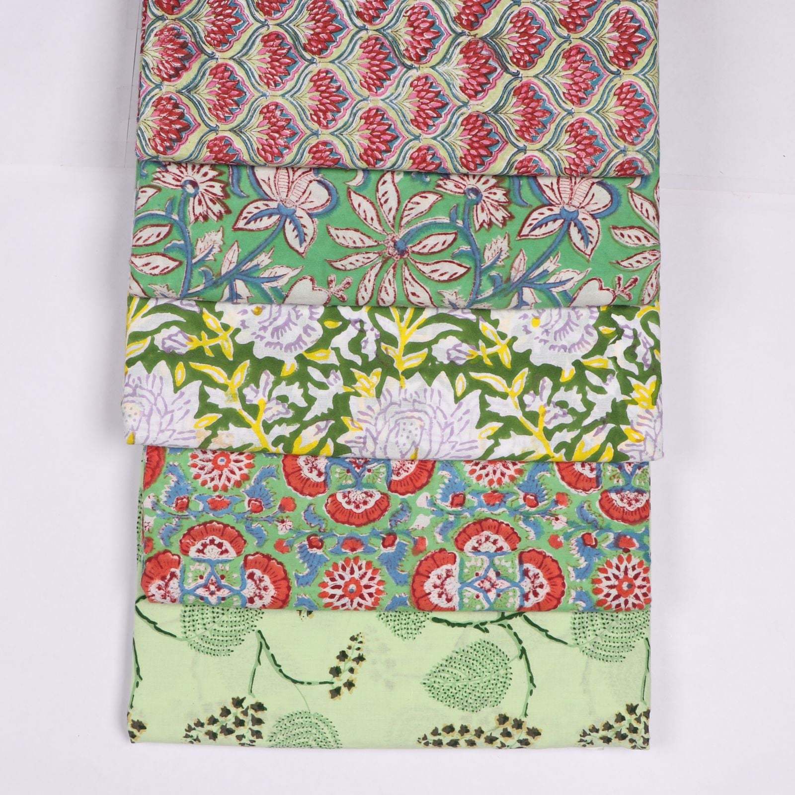 Hand Block Printed Cotton Camric Fabrics - 100% Cotton, 44 Inch Width, Multi Color | Washable, Soft Voile, Ideal For Dress Making