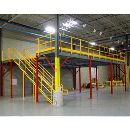 Industrial Mezzanine Floor - Mild Steel, Polished Finish, Corrosion Resistant, Chemical Resistant | Customizable Dimensions for Enhanced Storage Solutions