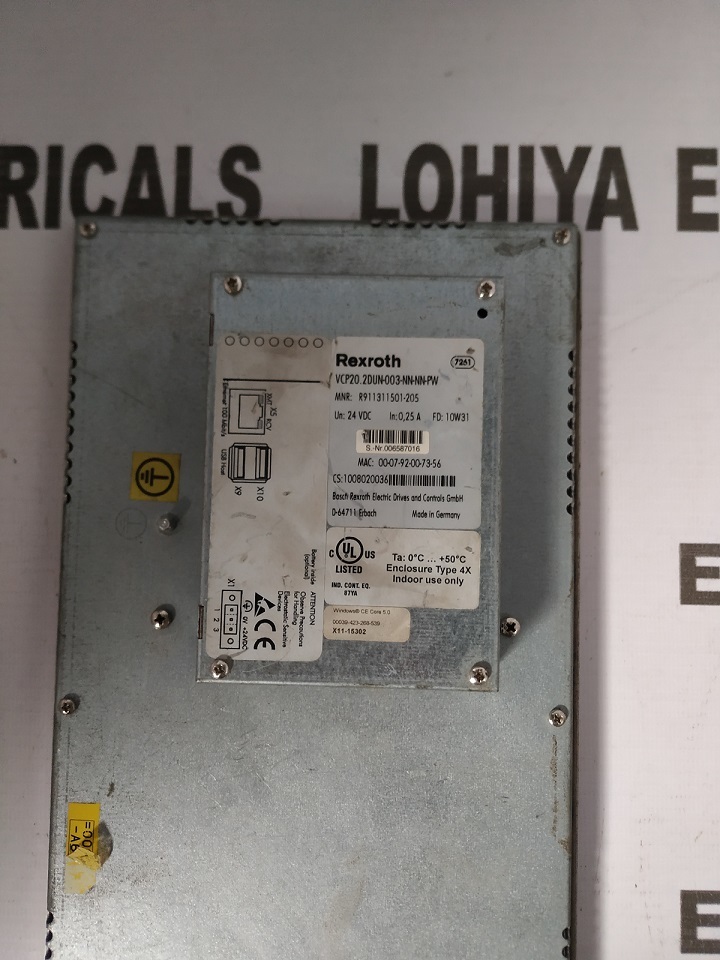 Rexroth Vcp20.2dun-003-nn-nn-pw Hmi