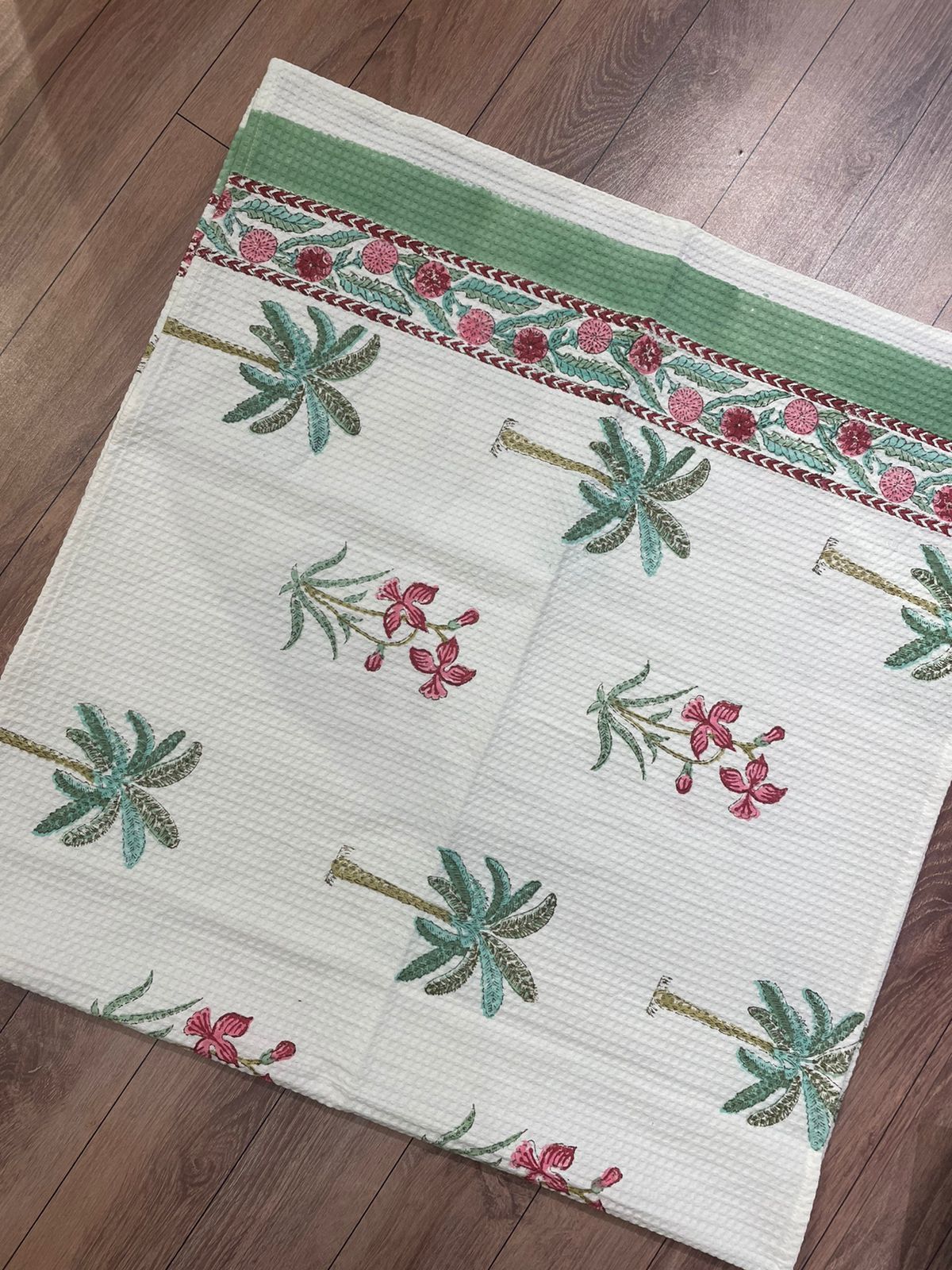 Multicolor Cotton Hand Block Printed Towel