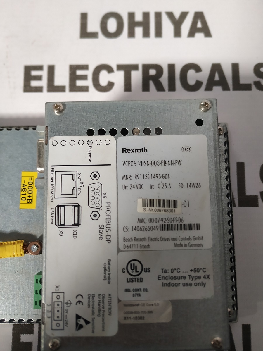 Rexroth Vcp05.2dsn-003-pb-nn-pw Hmi