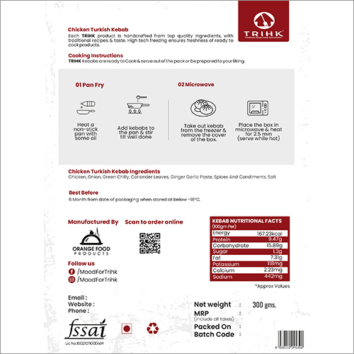 300 Gm Chicken Turkish Kebab