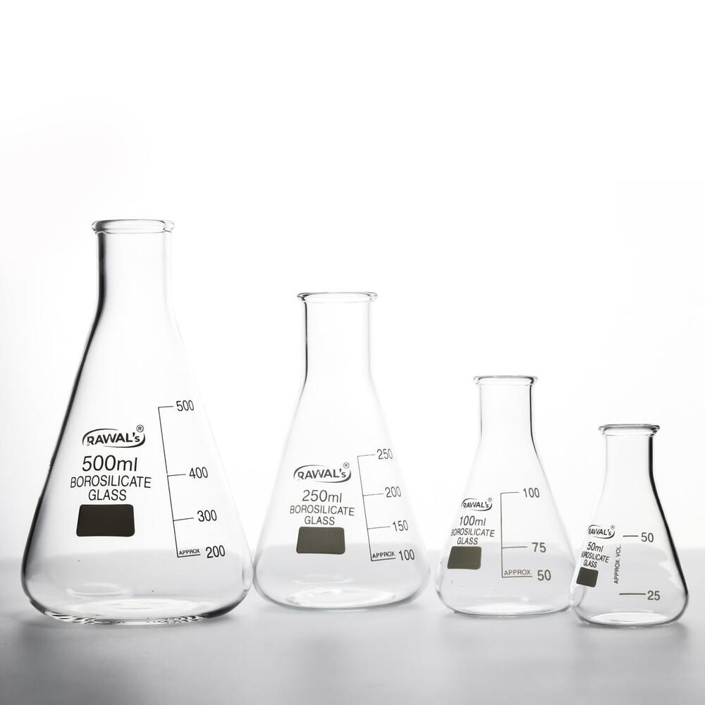 Conical Flask - Quartz Glass, 250ml Capacity | Ideal for Laboratory Liquid Handling, Autoclavable, Conical Shape, Dimensions 80-100 mm Diameter, 150-180 mm Height