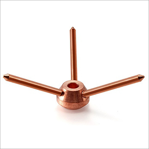 कॉपर थ्री पॉइंट लाइटिंग एरेस्टर