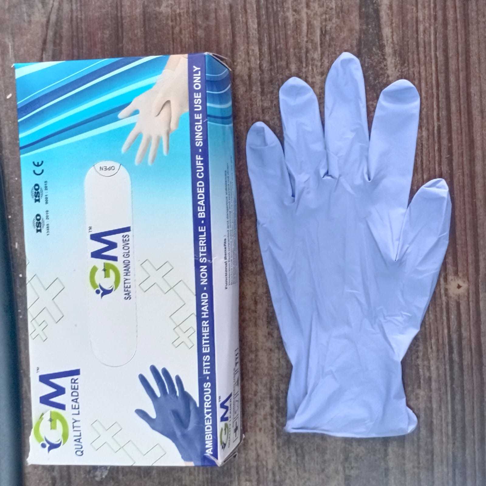 Food Grade Nitrile Gloves - Nitrile Material, Mid Forearm Length, Violet Color, Powder-free, Half Dipped Coating, Ansi Certified Standard